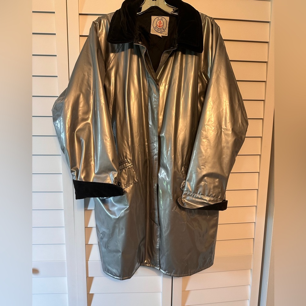Silver rain jacket